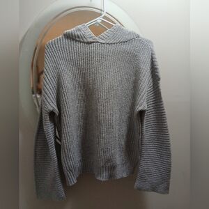 NWOT Abound Heather Gray Knit Hooded 3/4 Length Sweater. Medium. Very Cute!